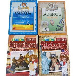 Professor Noggin’s American Revolution, Canada, Science, US History Card Games